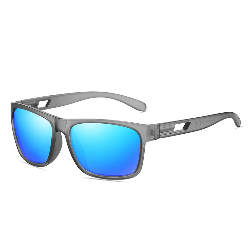 Sportliche, quadratische Sonnenbrille für Kurzsichtigkeit mit Dioptrien, farbenfrohe, entspiegelte Sonnenbrille mit Korrektionsgläsern für Herren (0, -0,5, -0,75 bis -6,0 Dioptrien). 0