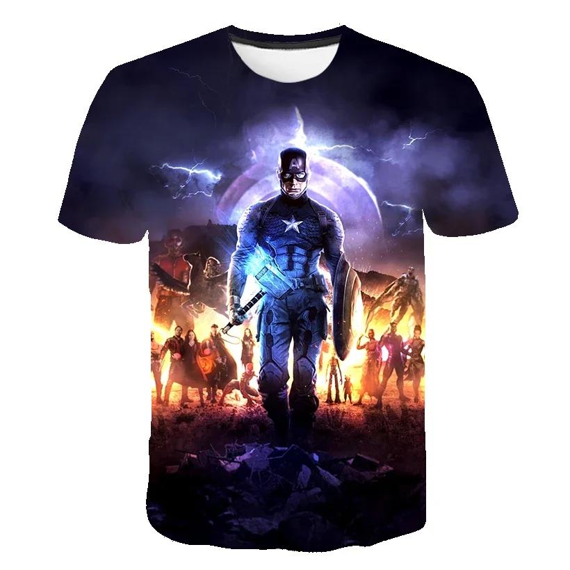 Marvel Superheld Hulk T-Shirt Jungenkleidung Kinder-T-Shirt Spider-Boy Kinder-Oberteil T-Shirt Sommer Kurzarm-T-Shirt 160 orange