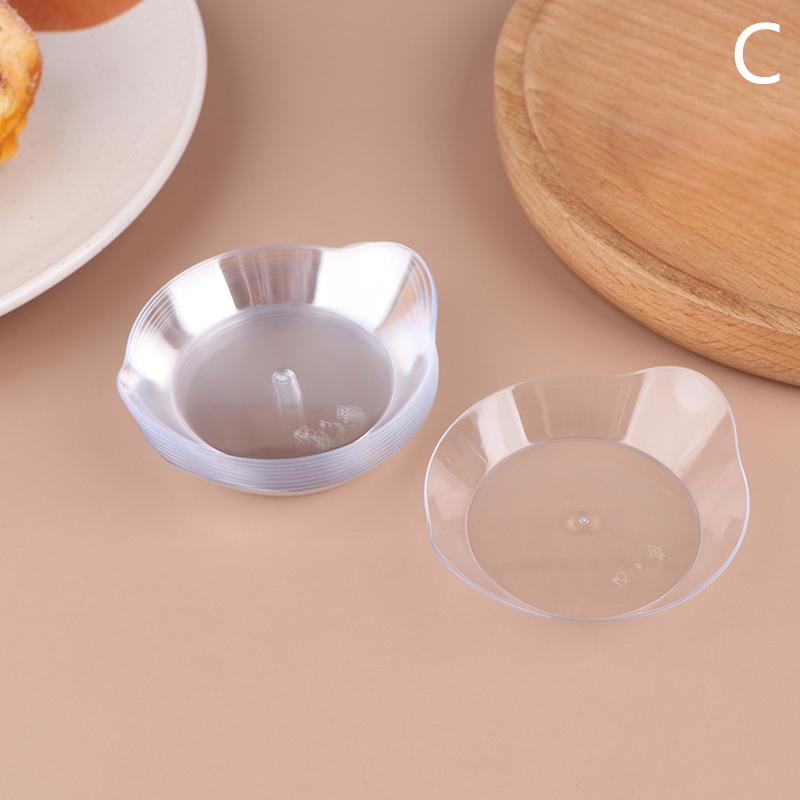 10 Stück Transparente Mini-Vorspeisenteller Eisbecher Kunststoff Obst Süßigkeiten Kuchen Gelee Joghurt Mousse Dessertbehälter Gebäckwerkzeug C