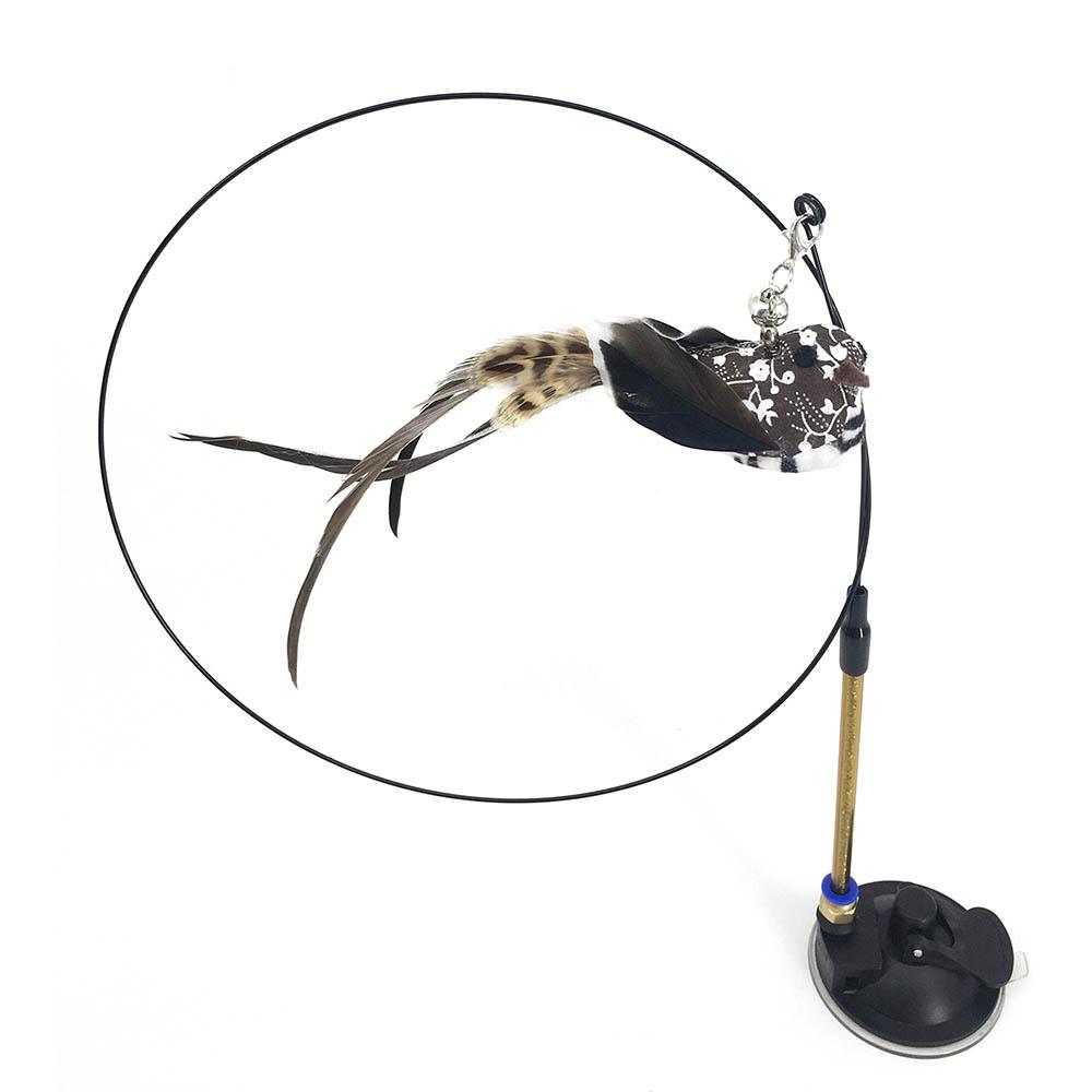 Simulation Vogel Interaktive Katze Spielzeug Lustige Feder Vogel Mit Glocke Katze Stick Spielzeug Für Kätzchen Spielen Teaser Zauberstab Spielzeug Sucker