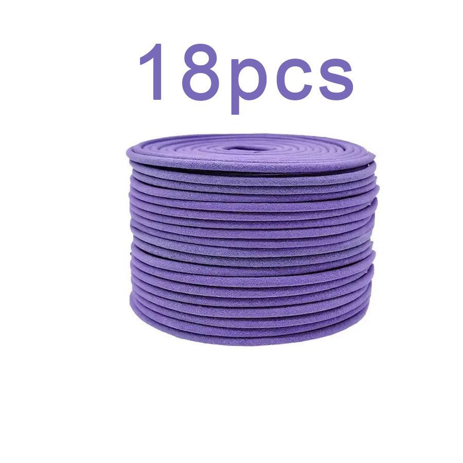 Hundert-Tage-Blumenduftrolle – Natürliche Spirale | Lange Brenndauer (4 Stunden) | Perfekt für Terrassen, Balkone, Pools, Camping und Gärten 18 pieces/1 set violett