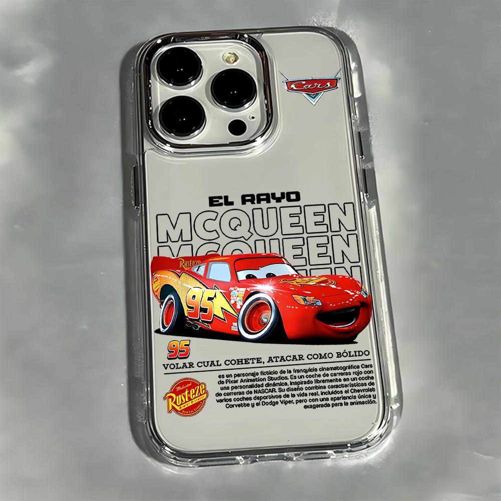Autos L-Lightning M-McQueen Handyhülle Für iPhone 17e 17 16e 16 15 14 13 12 11 mini Pro Max X XR XSMAX Air Plus Transparent iPhone 17 ProMax white