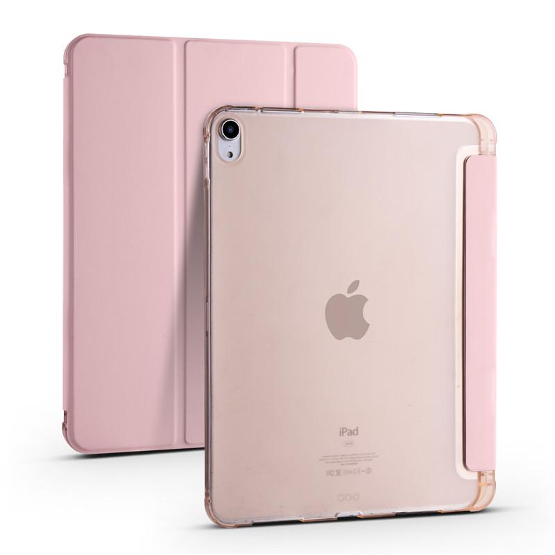 Für iPad Air 11 2024 Hülle mit Stifthalter PU Leder Weiche Rückseite Klappständer Abdeckung Für Funda iPad Air M2 Air 6 5 4th Gen Hülle Capa For iPad Air 11 2024 rosa