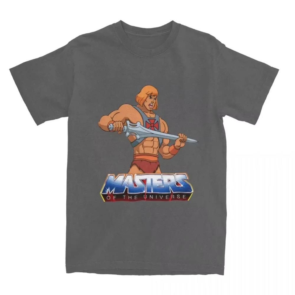 Herren Damen He Man Masters Of The Universe Logo T-Shirt Bekleidung He-man Cartoon T-Shirt Kleidung Grafikdruck T-Shirt XXXXXL grau