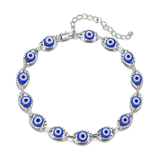 Weibliches Armband Hip Hop dekorativ verstellbar kreativ böse Dämon Augen Erwachsene Armband Schmuck Zubehör blau