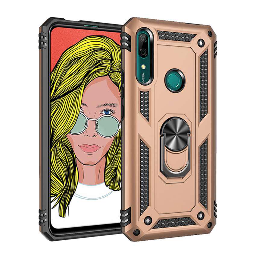 Magnetische Rüstungsringhülle für Huawei P30 P40 Pro P20 Lite Samsung S10 S20 Plus iPhone 11 Pro Max SE Xiaomi Redmi Note 9S Robuste Abdeckung Huawei P30 Lite gold