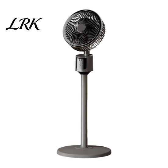 Kippsicherer Standventilator Mini-Bodenventilator, Tragbarer USB-Luftzirkulator für Home Office, 3 Weitwinkel-Blätter, Geschwindigkeitsregelung, Leiser Ständer mit 5m Luftstrom, Oszillierend grau