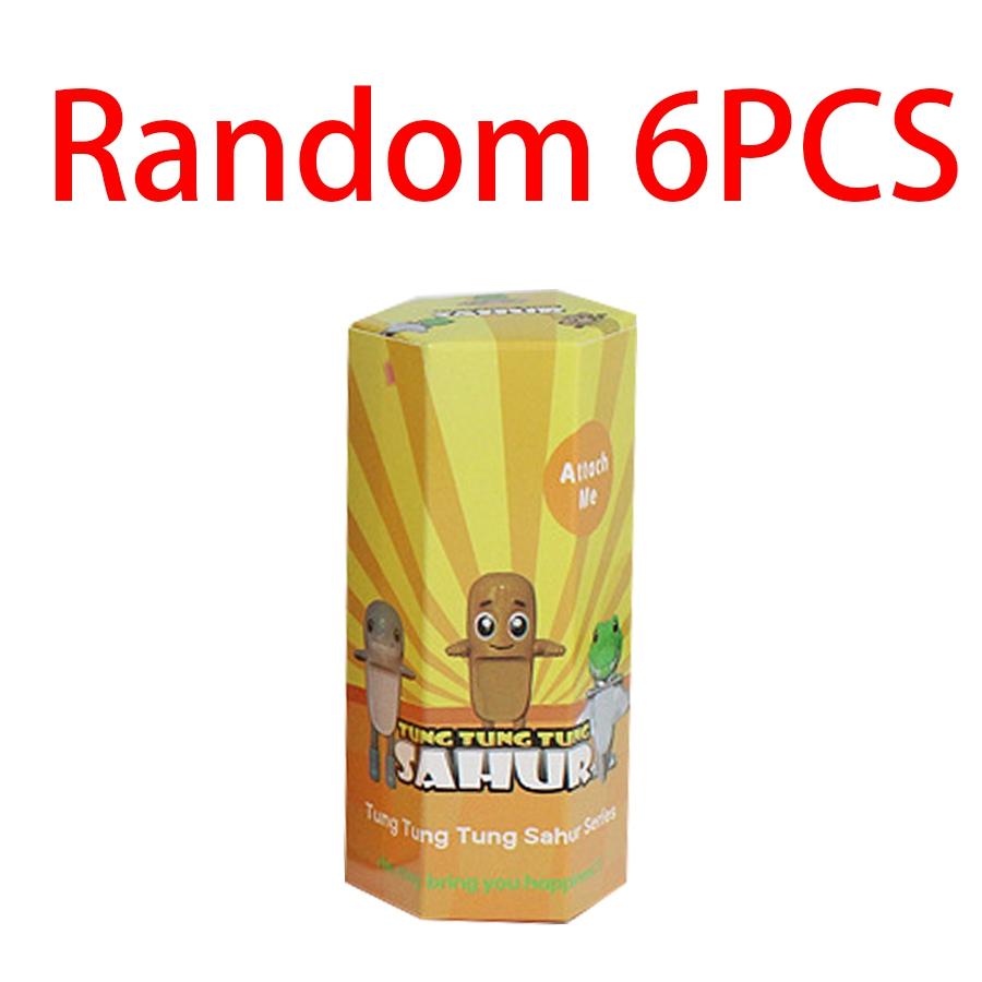 1/6/12 Stück Tung Tung Tung Sahur KI-Modell Blind Box Tralalero Tralala Actionfigur Kreatives Handy-Zubehör Figuren Spielzeug Premium-Qualität yellow