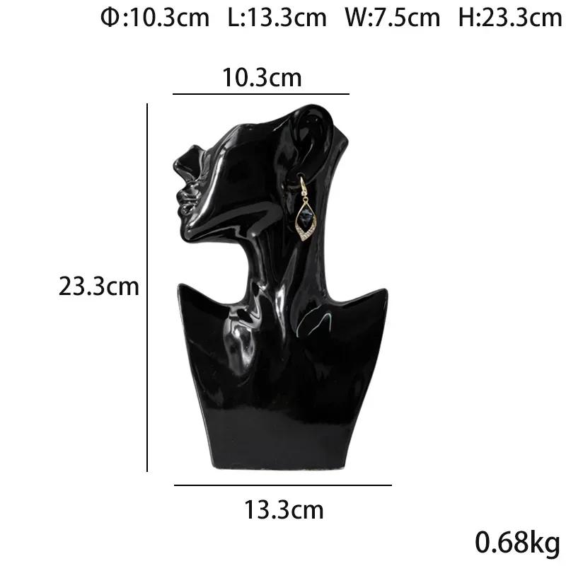 Moderne Kunst Abstrakte Seite Gesicht Vase Kopf Keramik Vase Getrocknete Blumen Tisch Dekoration Wohnzimmer Büro Dekoration Wohnkultur