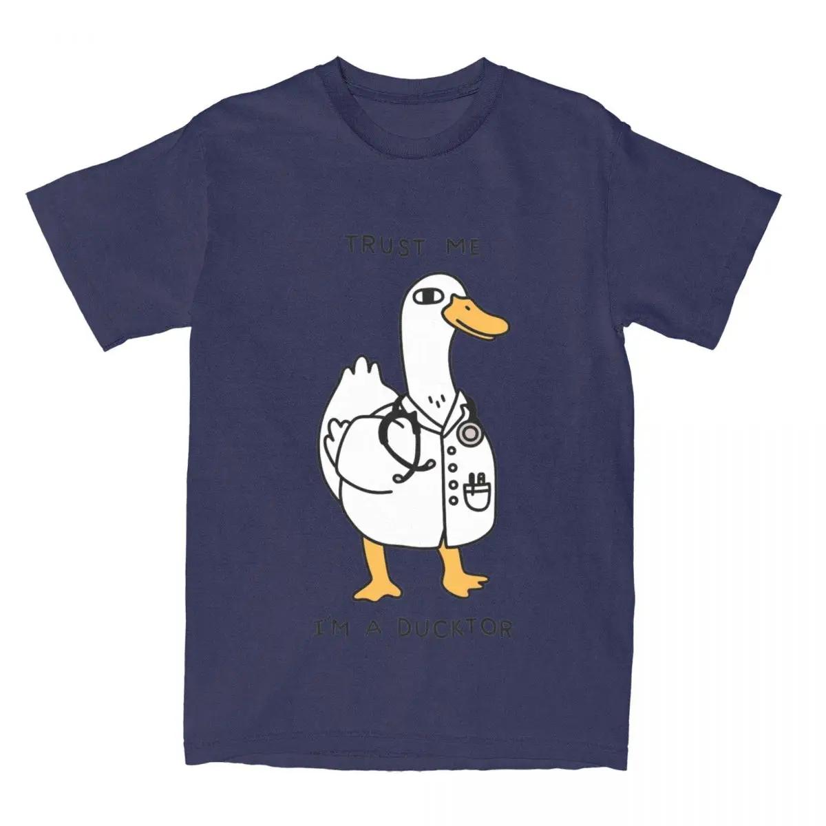 Quack Enten Doktor Herren Damen T-Shirt Humor Witz Bekleidung Vintage T-Shirts T-Shirt Große Größe Kleidung XXXXXL beige