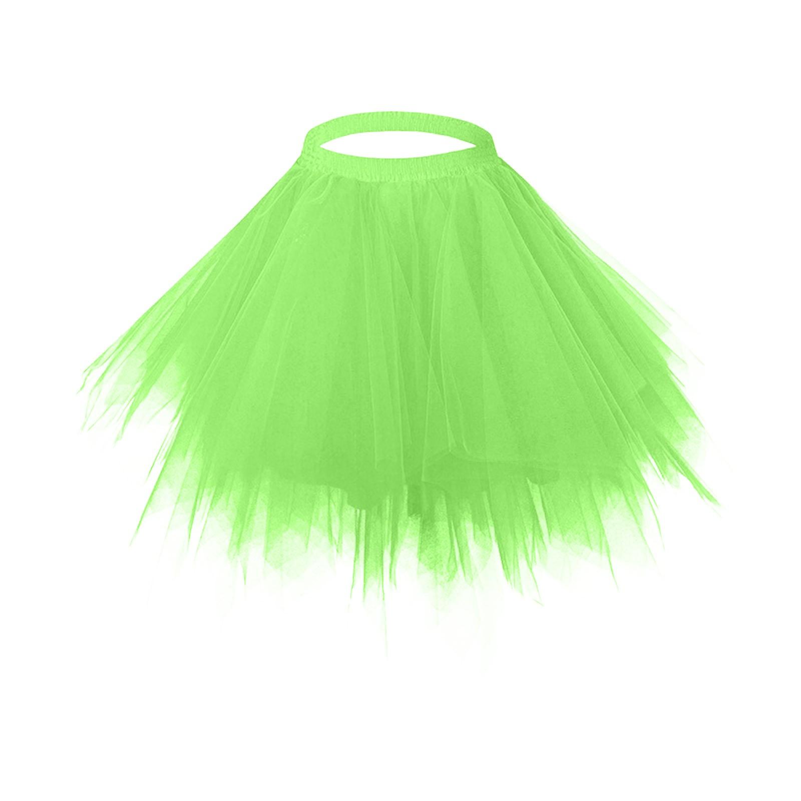 Damen Casual Einfarbig Mesh Netzrock Rock Prinzessin Rock Halbrock Rock One Size