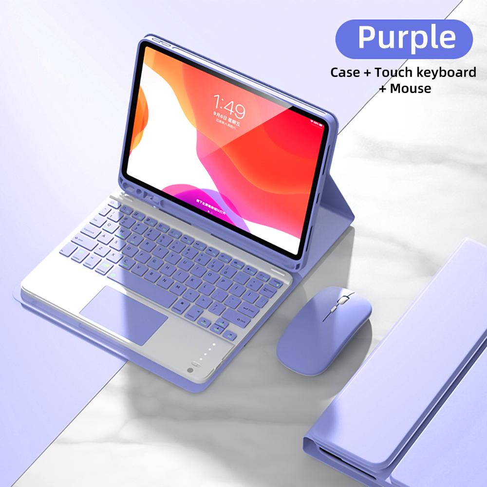 Hülle mit Tastatur für iPad Air 11 13 2024, für iPad 10.2 7/8/9. 10. Generation, Air 4 5 10.9'' Pro 11 12.9 Hülle mit Bleistifthalter iPad Air 13 2024 M2