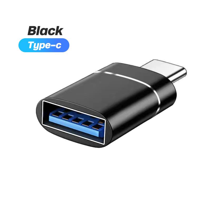 FONKEN Typ C zu USB C 3.0 OTG-Adapter USB-C-Stecker auf USB-Buchse Kabelkonverter für MacBook-Flash-Laufwerk Maus zu Telefon USB3-Anschluss schwarz
