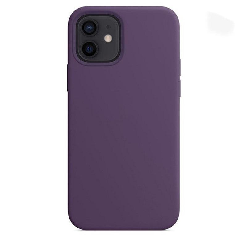 Luxuriöse Silikonhülle für iPhone 13 Mini 15 14 Pro MAX Hüllen für Apple iPhone 11 12 13 Mini Vollständige Abdeckung mit Box iPhone 13 Mini dunkelviolette