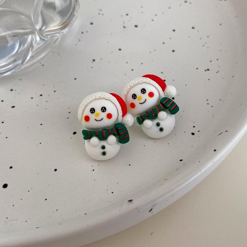 2023 neue Weihnachtsbaum-Ohrringe, niedlicher Cartoon-Bogen-Knoten-Tropfen-Ohrring für Frauen, Weihnachten, Weihnachtsmann, Schneemann, Ohrringe, Mädchen, Weihnachten, Neujahr, Schmuck, Geschenke 1 pair