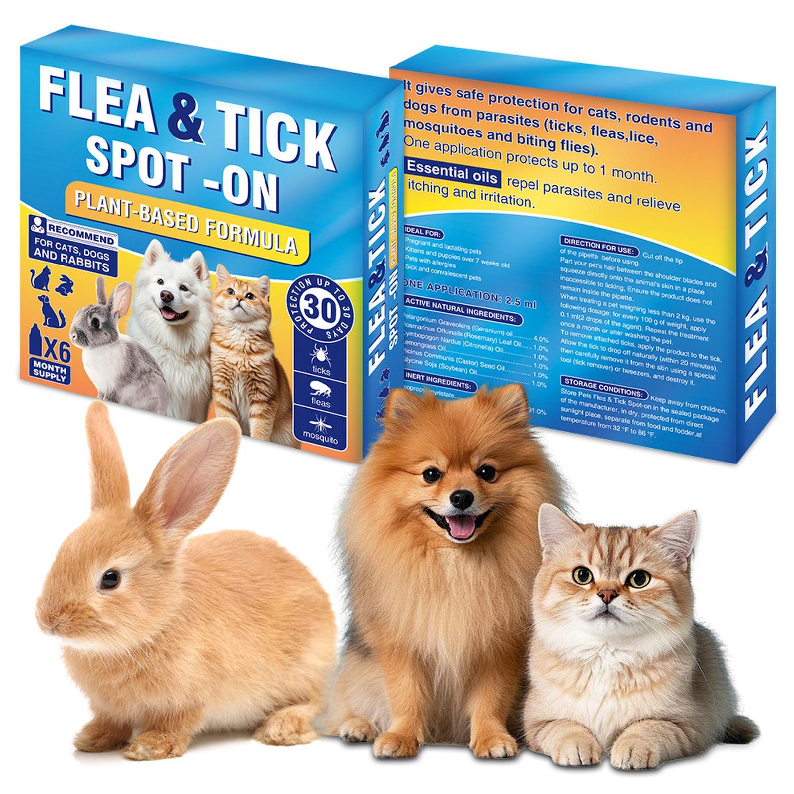 Flöhe und Zecken für Katzen über 9 Jahre, Topisches Flohmittel, Schnell wirkende & Lang anhaltende Flohbekämpfung für Katzen, 6-Dosen-Packung2,5ml one size