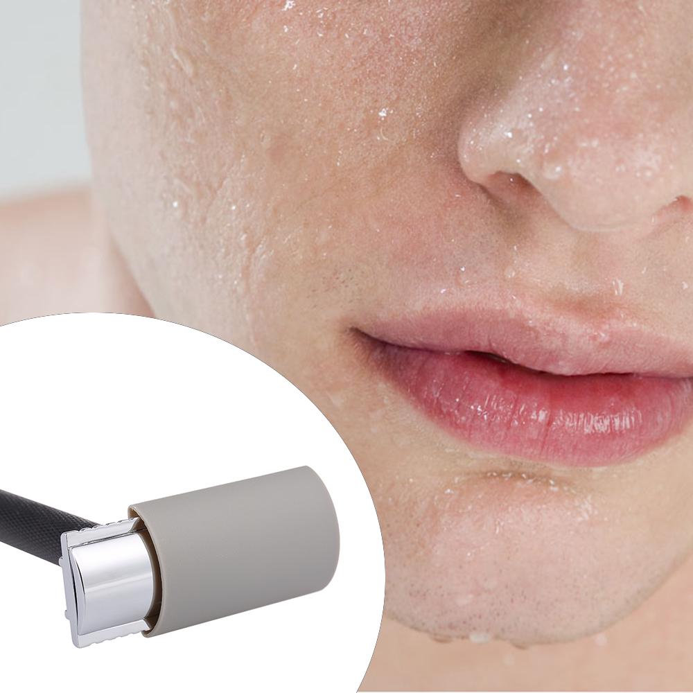 Kunststoff-Doppelschneide-Rasierkopfhülse, Rasierer-Schutzhülle mit langem Griff, passend für alle Sicherheitsrasiererköpfe