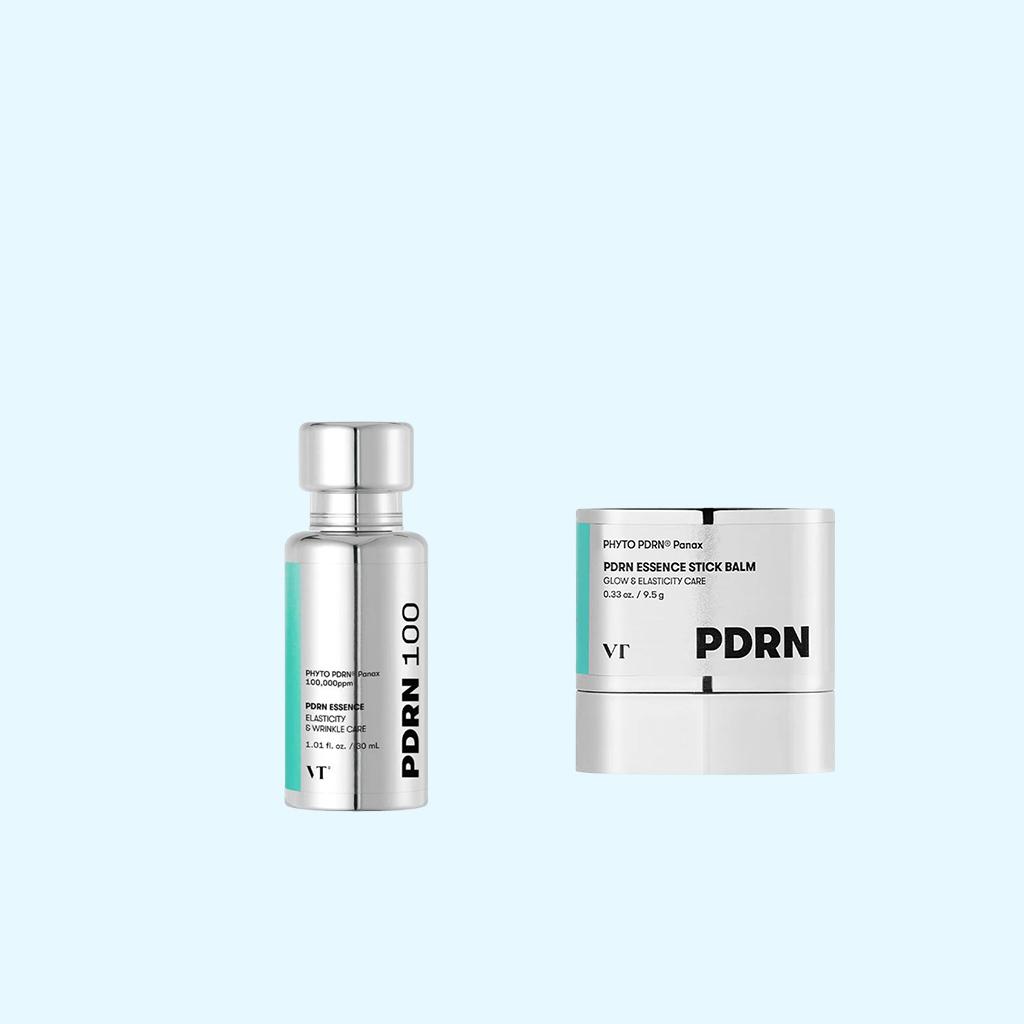 VT PDRN Essence 30 ml/Reedle Shot 100/Essence Stick Balm 9,5 g/Glow Ampoule 100 ml/PDRN Cream 100 50 ml/Maske Essence 30ml+ stick balm