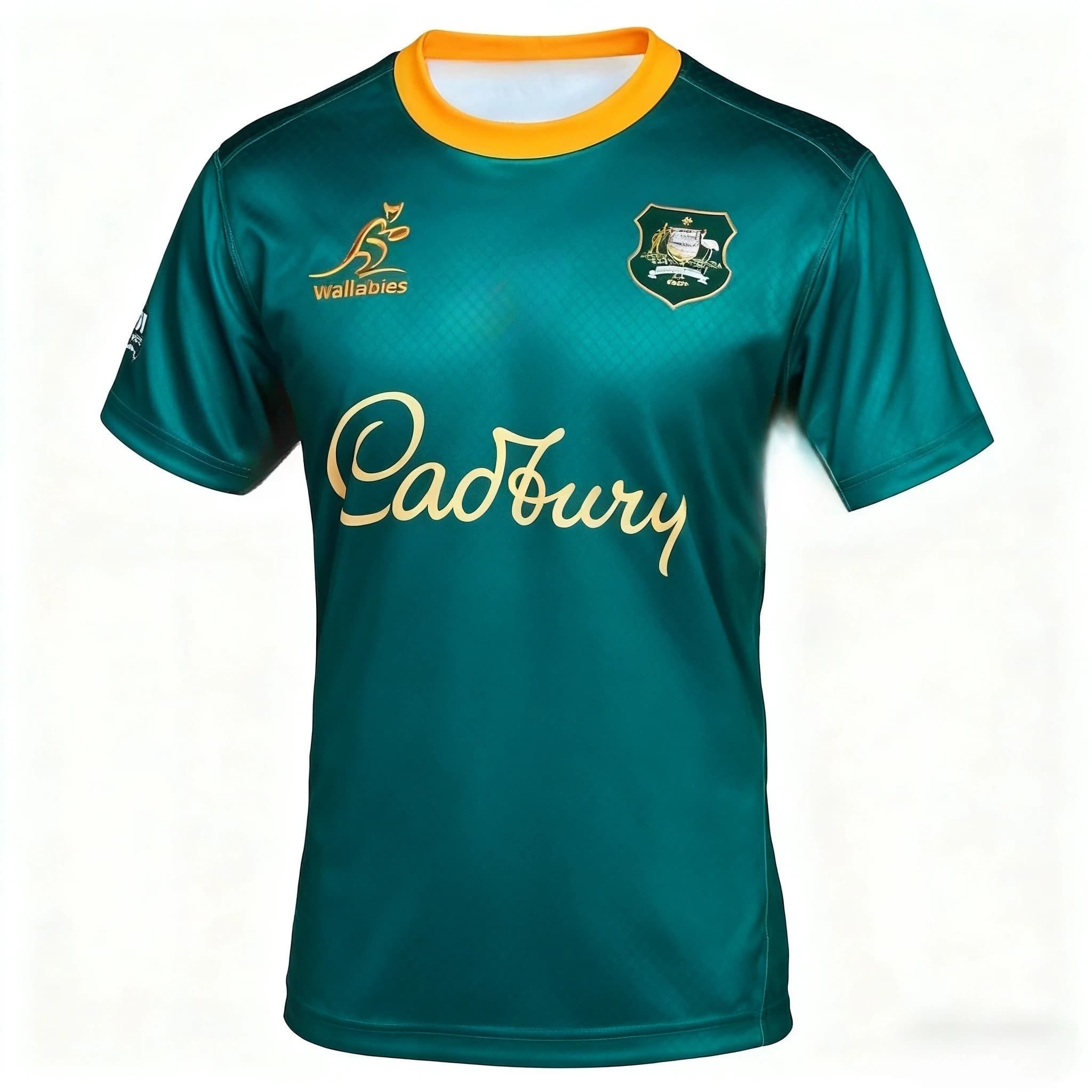 Australien Rugby Trikot Herren Atmungsaktiv Training Fußballshirt Kängurus Wallabies Retro Lässig Kurzarm Uniform für Fans M blue