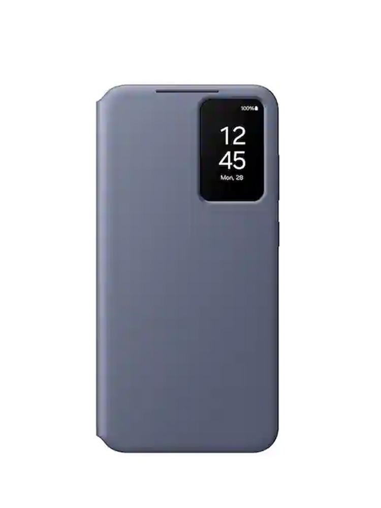 Smart View Wallet Flip Case für Samsung Galaxy S24 S24+ S24 Plus SM-S921B SM-S926B Smart View Handyhülle For Galaxy S24 Violett