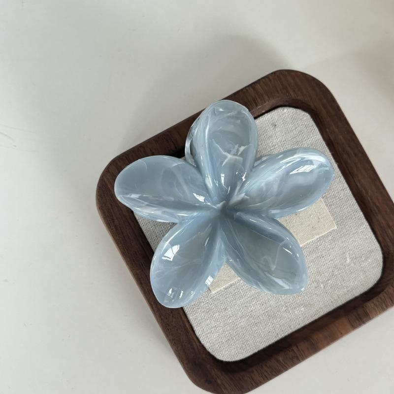 Blume Haar Krallen Sommer Strand Frauen Reise Haar Clips Böhmische Haarnadeln Mädchen Weibliche Mode Haar Zubehör Barrettes Kopfbedeckungen 9cm blau