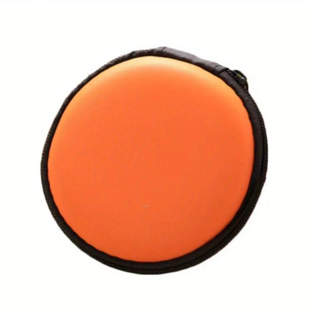 Mini Tragbare Kopfhörer Tasche Geldbörse Kopfhörer USB Kabel Fall Lagerung Box Brieftasche Tragetasche Tasche Kopfhörer Zubehör orange