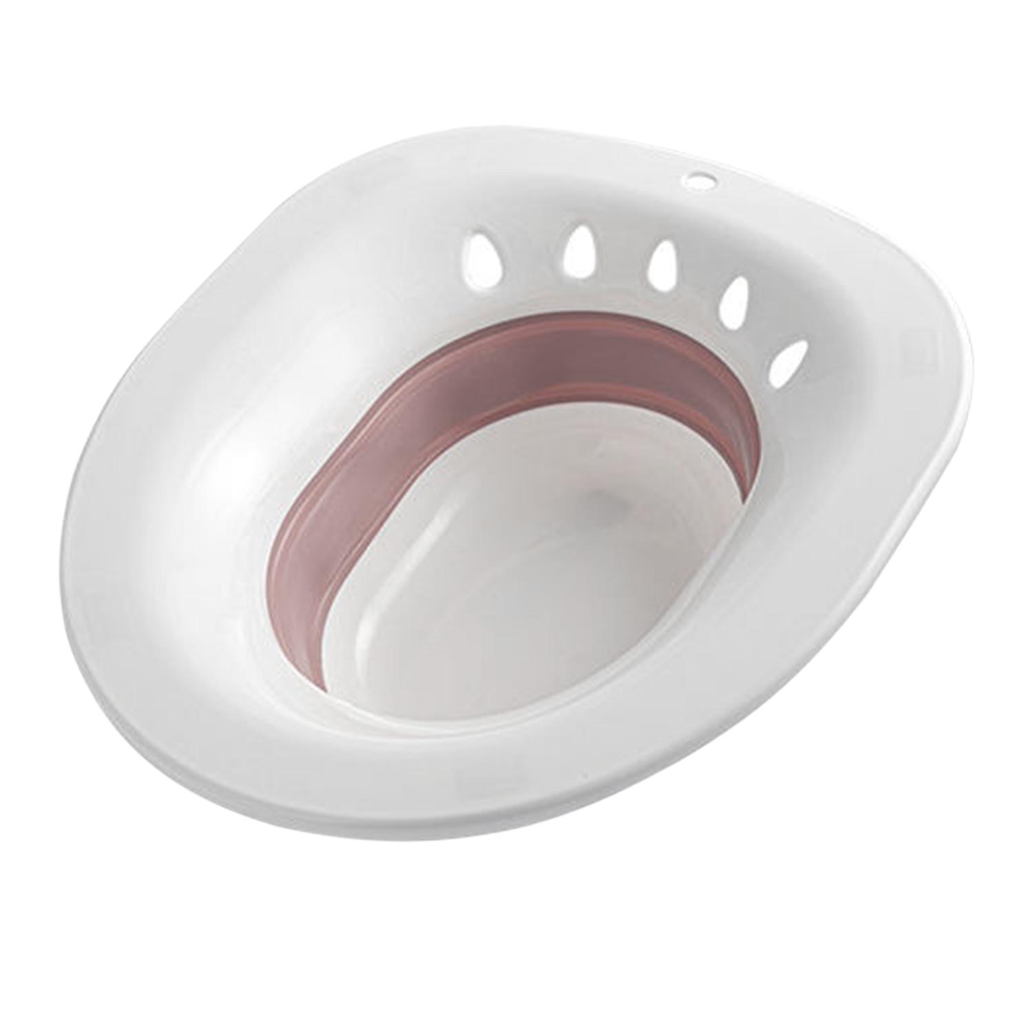 Sitzbad für Toilette, zusammenklappbarer Sitz, faltbar, hockfrei, Sitzbad, zusammenklappbarer Sitz, wiederverwendbar rosa