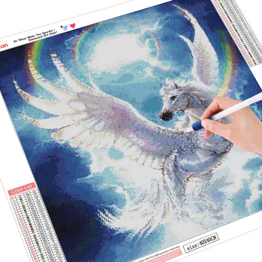 Diamant-Stickerei Vollbild Pferd 5d Diamant-Malerei Perlenstickerei Diamant-Mosaik-Bild 30x30