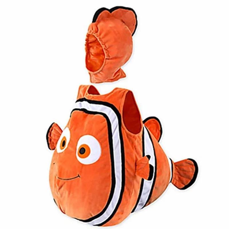 Film Findet Nemo Cosplay Kostüme Kleinkind Schulparty Overall Anime Clownfisch Kinder Halloween Weihnachten Neujahr Geschenke L(110-120CM) red