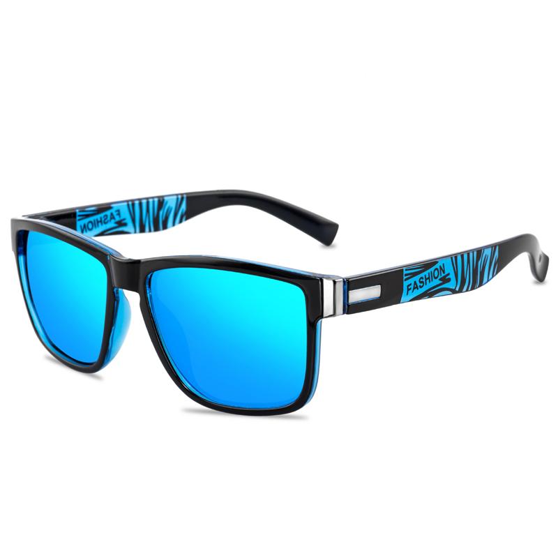 unpolarisierte Sonnenbrille Herren Fahrbrille Männliche Sonnenbrille Camping Outdoor Klassische Sonnenbrille blau