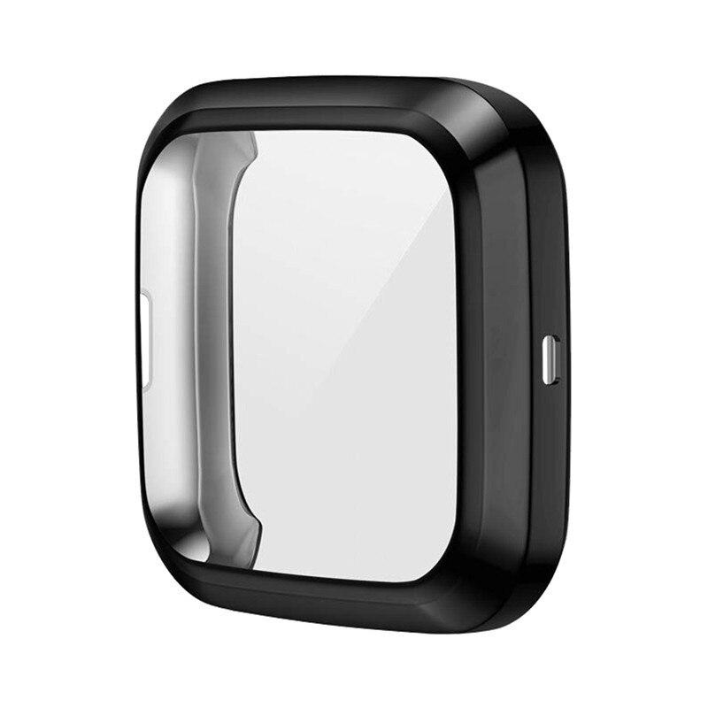 Schutzhülle für Fitbit Versa Lite / Versa 2 / Versa TPU Cover Bumper mit Displayschutzfolie Smart Watch Shell Zubehör Fitbit Versa Lite schwarz