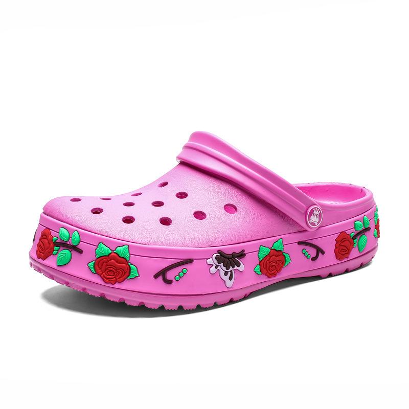 Strandsandalen Damen Damenschuhe Sandalias comb Sommerschuhe Sandalen Hausschuhe Sandalet hombre Sandali 5 44 rose rot