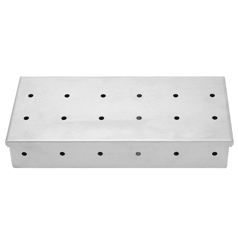 Große Kapazität Edelstahl Raucher Box BBQ Holz Chip Rauchen Box Grill Grill Zubehör