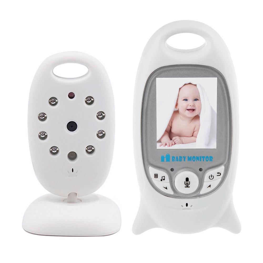 2-Zoll-Display-Video-Babyphone mit Kamera und Audio-Fernbedienung, Weitwinkel-Zwei-Wege-Audio-Sprech-Infrarot UK PLUG weiß