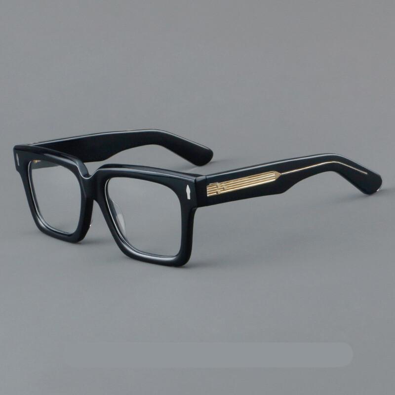 Brille Brillengestell Männlich Optisch Herren Qualität Stilvoll Vintage Finish Marke Rechteckig Designer Acetat Oberseite Brille Altersweitsichtig Quadratisch Presbyopia1