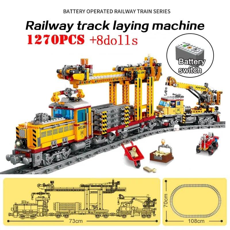 High-Tech-Zug Harmony City Hochgeschwindigkeitszug Elektromotor Militärzug Bausteine RC-Bahn Ziegel Kinderspielzeug Geschenke