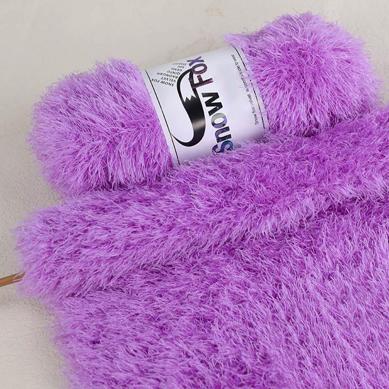 98 g/Rolle Strickgarn DIY Basteln Häkeln Nähzubehör Einfarbig Winter Warm Für Pullover Mütze Schal Handschuhe licht lila