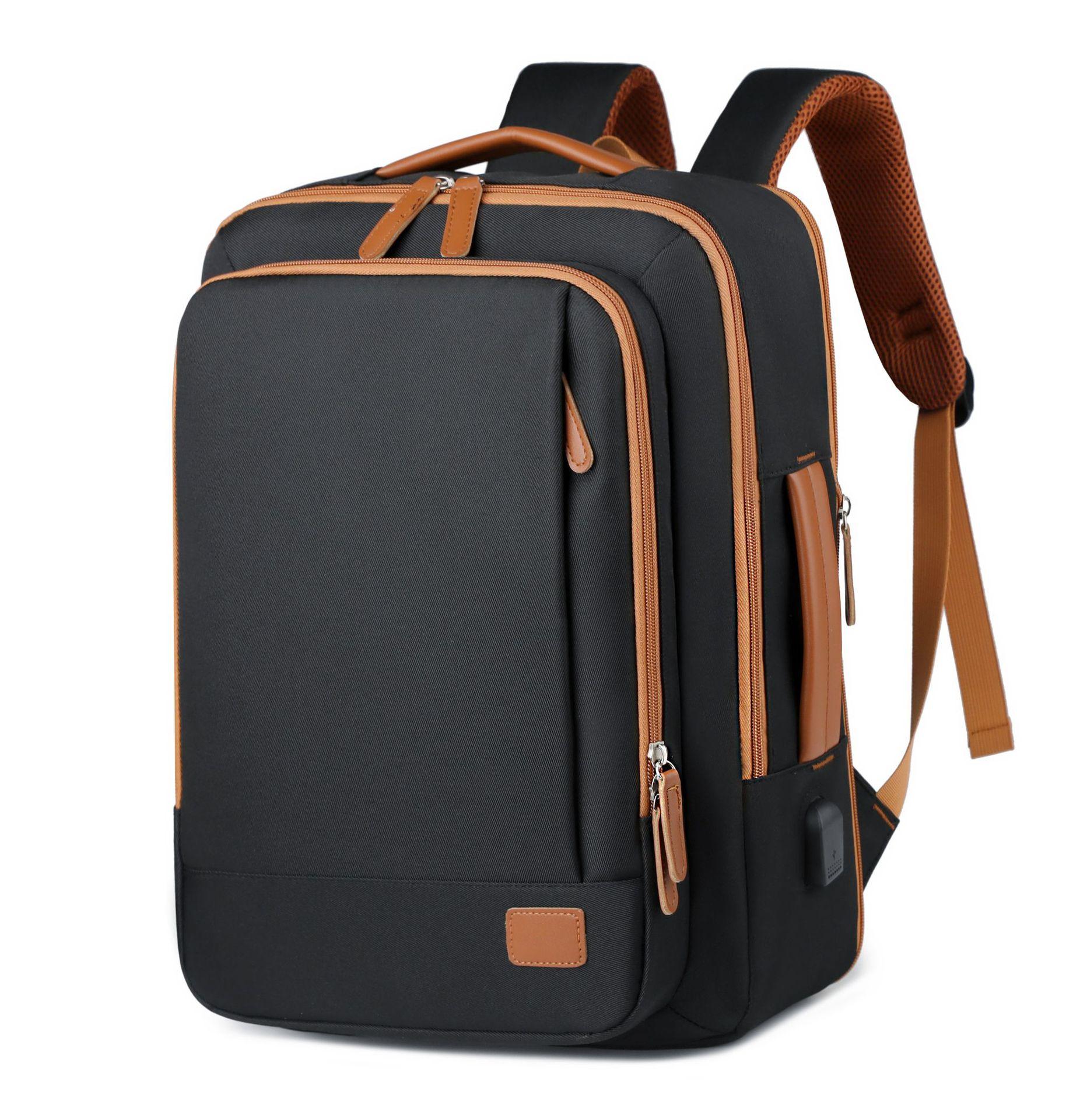 Großes Fassungsvermögen, Rucksack, Freizeit-Reisetasche, Trocken-Nass-Trennung, Rucksack, Erweiterbar, Sporttasche, Geschäftsreise-Computertasche schwarz