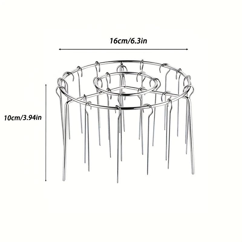 24 Stück Edelstahl Air Fryer Spießgestell - Kein Wenden BBQ für Fleisch & Gemüse, Passend für 3,5-5,5qt Fritteusen/Öfen 1 Set
