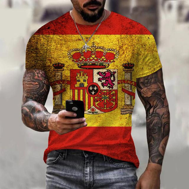 Welt Flagge T Shirt Für Männer 3d Flagge Grafik Gedruckt männer T Shirt Übergroßen Kurzarm Vintage Tops T Shirt mann Kleidung L yellow