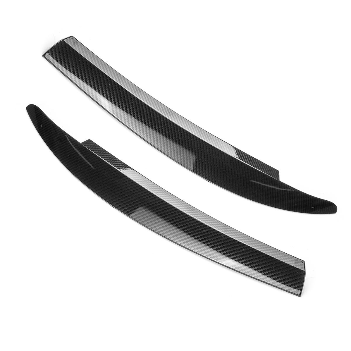 Glänzend Schwarz/Carbon Paar Für VW Scirocco R GTS 2008-2017 Scheinwerferblenden Augenbrauen Zierleisten Autoaufkleber Exterieur Zubehör