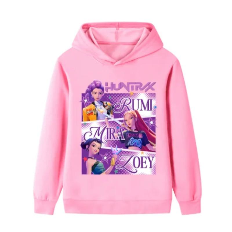 KPop Dämonenjäger Huntrix Hoodie Kinderkleidung Prinzessin Mädchen Kleidung Mode Jungen Kleidung Frühling Herbst Sweatshirt Kinderoberteile 110