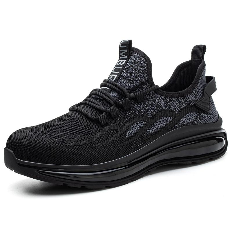 Damen Sicherheitsschuhe Für Arbeit Sicherheitsstiefel Atmungsaktiv Stahlkappe Durchstichsicher Sport Arbeit Sneaker Konstruktion Taktische Stiefel 38 schwarz