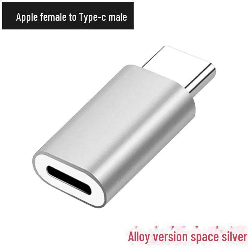 Yushuo Apple-auf-Typ-C- und Micro-USB-Adapterkabel-Konverter 1pcs Apple female to type-c male silber