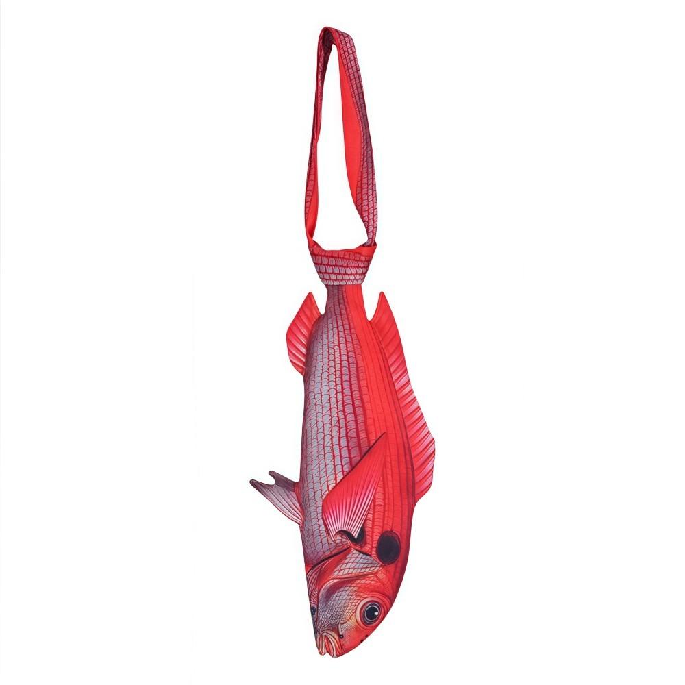 3D Fisch Fischförmige Herrenkrawatte Tier Muster Neuheit Kätzchen Krawatte Lebensecht Satinstoff Kreative Krawatte Für Party Hochzeit red