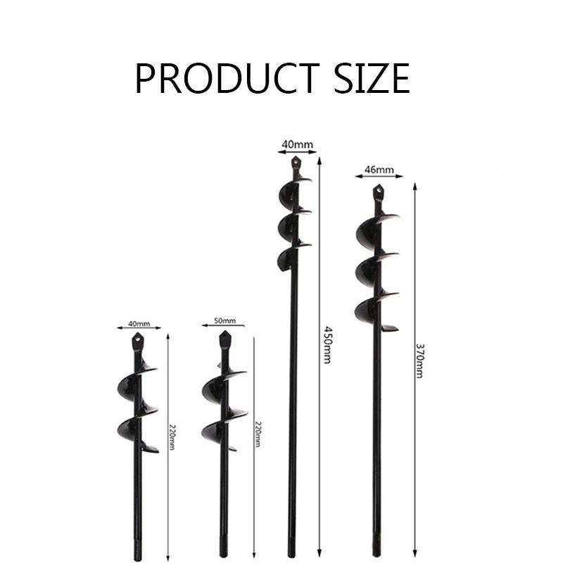 Bohrkopf Grablochwerkzeuge Gartenschneckenbohrer Werkzeug Spirallochgräber Bodenbohrer Erdbohrer für Samenpflanzung Gartenzaun Blumenpflanzer 4cm*22cm