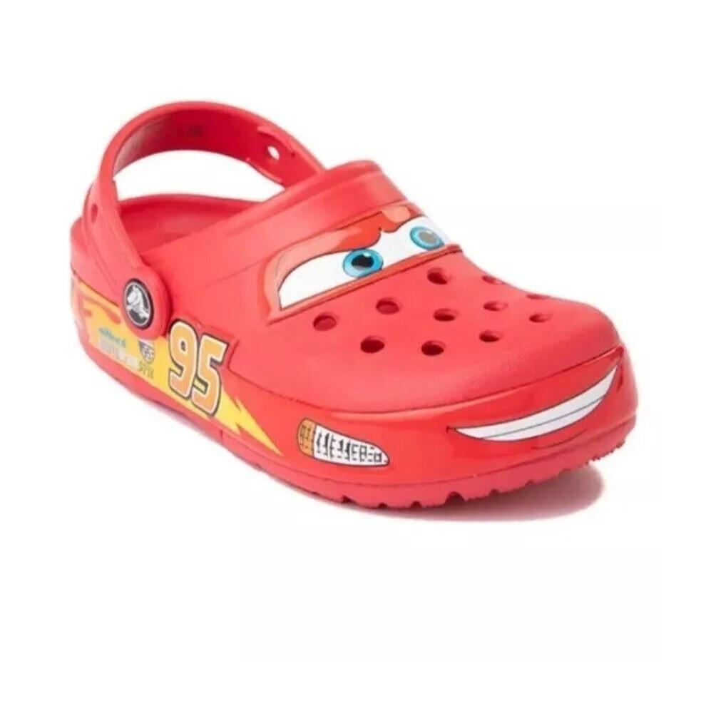 Brandneue Crocs Rote Hausschuhe Mcqueen Clog Cars Größe Herren Damen Schuhe Sommer Strand M10/W12