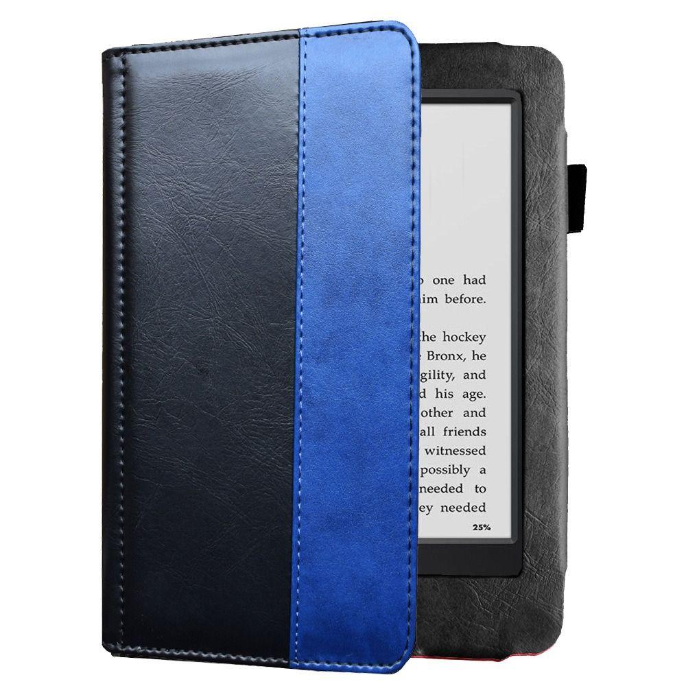 Funda e-Reader Schutzhülle Magnetverschluss Flip Shell für Kindle Touch D01200 blau/schwarz
