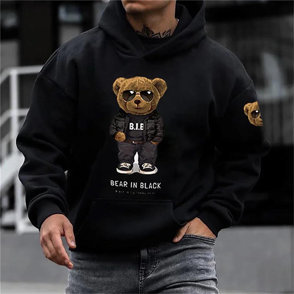 Neue Lustige Ted Bär Roboter Hoodie Robotic Bär Kleidung Casual Mit Kapuze Männer Mode Sweatshirts Fleece Übergroßen Lose Streetwear S