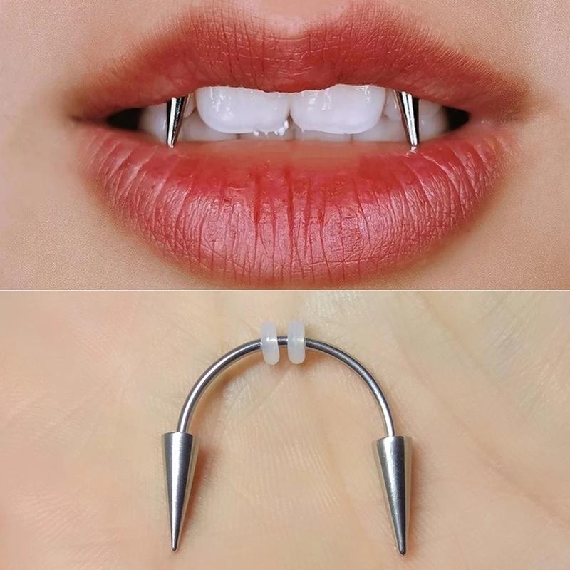 Mode Lippen Ring Edelstahl Septum Piercing Im Mund Ring Punktion Ohrringe Hoop Nasenring Körper Piercing Schmuck